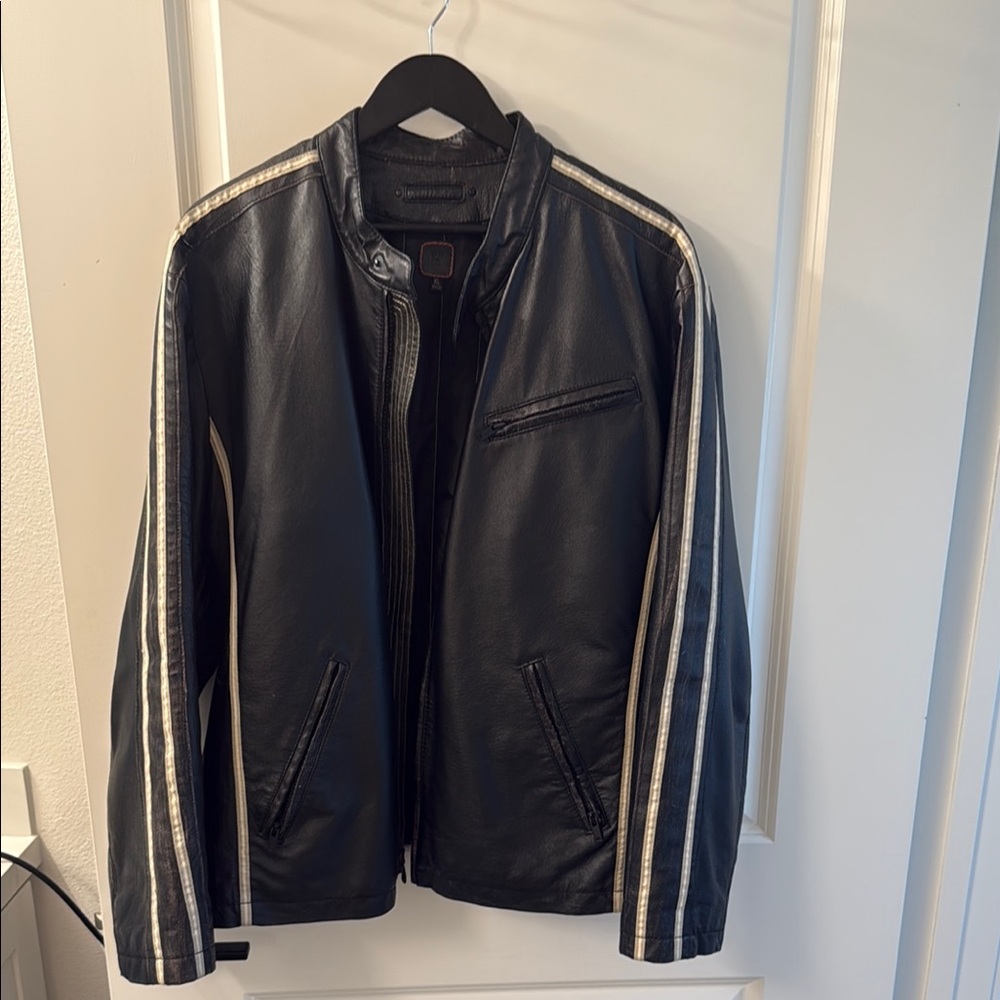 Wilson Distressed Leather Bomber Jacket